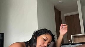 Sloppy Deepthroat Blowjob on Stepbrother's Huge Cock by Braces Teen