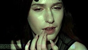 sexy devil teen slurps deep on monster cock with sloppy swallows