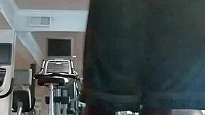 athletic black teacher works out solo in dorm showing skinny fitness body