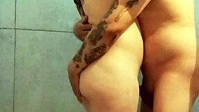 hubby's best friend surprised me in shower made me suck dick and cum on face?