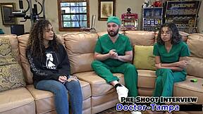 dr tampa turns mara luv into human guinea pig backstage spreading shaved pussy