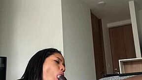 Sloppy Deepthroat Blowjob on Stepbrother's Huge Cock by Braces Teen