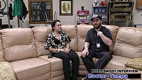 dr tampa turns mara luv into human guinea pig backstage spreading shaved pussy