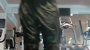 athletic black teacher works out solo in dorm showing skinny fitness body