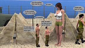 Giantess Grows Tall for Huge Shrinking Man Sex Encounter Part 2