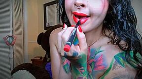 i put on red pantyhose for daddy then twerk my curly brunette ass on his face
