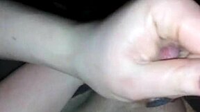 damn this amateur in pantyhose lingerie gives a quick cum handjob explosion