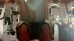 athletic black teacher works out solo in dorm showing skinny fitness body