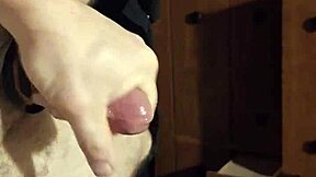 early morning solo masturbation jerk session with big cock explosion