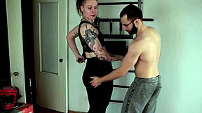 Muscular Girlfriend's Tight Pussy Takes Big Cock Doggystyle After Intense Workout Moaning Loud