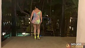 Curvy Milf Jaylene Rio's birthday turns into massive clit-licking interracial passion