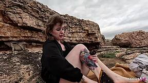 Curvy German Teen's Quick Bareback Beach Pound. Stranger Cums In Mouth