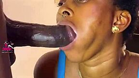 handjob blowjob combo on hairy black monster cock pov