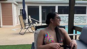 thick latina stepsis madison wilde begs scott stark pound her outdoors