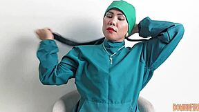 latex gloves fetish asmr roleplay in hospital with nurse stroking patient small cock