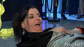 gang bang gals compete SUCKING FUCKING in cum orgy contest