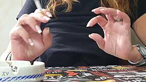 jerk off between maria's huge tits
