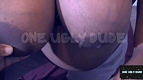 Huge Black Tits Gripping My Massive Cock For Explosive Cumshot