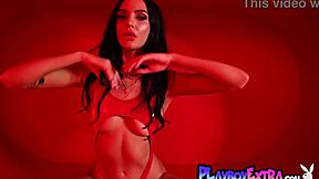 skinny teen ashlyn chere teases with her pierced nipples flashing just for you playboy style