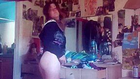 Can this cute black teen resist teasing her small tits before that big ass fuck?