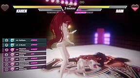 Futanari Lesbians Battle with Pussy Licking Assfucking and Tit Sucking