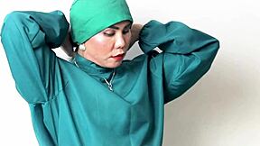 latex gloves fetish asmr roleplay in hospital with nurse stroking patient small cock