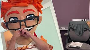 Chloe Foxxe's Halloween ride on my monster cock ends in explosive cumshot!