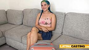 WOW! Cute 18yo Latina Gamer Takes Rough Anal Pounding and Facial in Fake Interview!