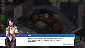 in hornyvilla game the big-titted goth maid servant cleans with her ass up craving cock