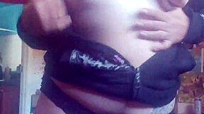 Can this cute black teen resist teasing her small tits before that big ass fuck?
