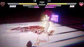 Futanari Lesbians Battle with Pussy Licking Assfucking and Tit Sucking