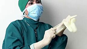 latex gloves fetish asmr roleplay in hospital with nurse stroking patient small cock