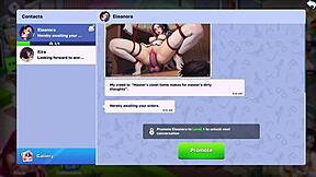 in hornyvilla game the big-titted goth maid servant cleans with her ass up craving cock