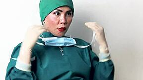 latex gloves fetish asmr roleplay in hospital with nurse stroking patient small cock