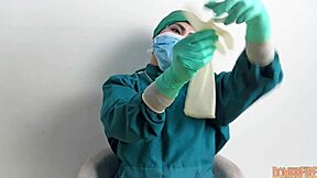 latex gloves fetish asmr roleplay in hospital with nurse stroking patient small cock