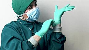 latex gloves fetish asmr roleplay in hospital with nurse stroking patient small cock