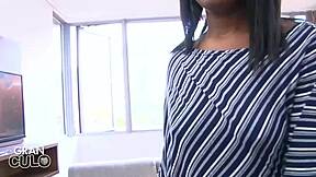 horny ebony babe luisa chocolate rides monster latino cock cowgirl outdoors
