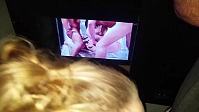 Nervous Cutie at Gloryhole Takes Creampie Surprise