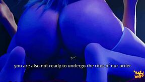 Nun Cosplay Turns Liar into Pegged Whore with Strapon Rimjob in Garage