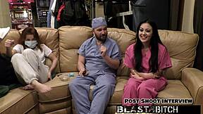 so blaire celeste backstage sucks patient cock pov then pussy cum blast