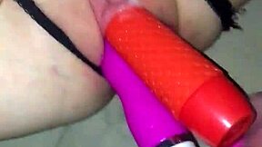 My gf's intimate three-toy session