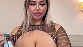 Water Spills Over Juicy Wet Big Natural Tits