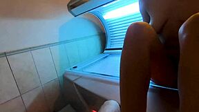 Pov Footjob From Slutty German Brunette Teen In Solarium With Monster Cock Cumshot