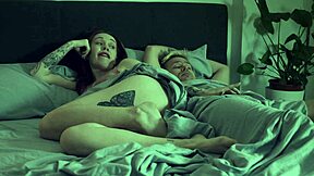 Redhead Stepmom Sneaks Bed for Rough Doggy Cowgirl Cum