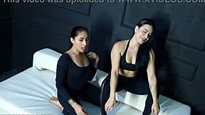 Hey sexy Moonblack Charlot rocks kinky sportswear with small perky tits