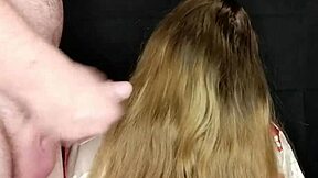 StepMom's Long Hair Gets Cumshot She Loves Swallowing Every Drop in Taboo Roleplay