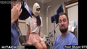 Nurse, is this mandatory? Your hitachi vibrator's making patient 135 squirt uncontrollably!