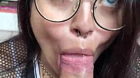 Wow! Blue-eyed novinha deepthroats sloppy on wellington prado's huge cock amateurs