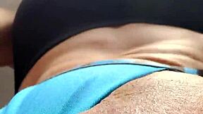 Muscular milf's huge clit drips pussy juice in close-up tease