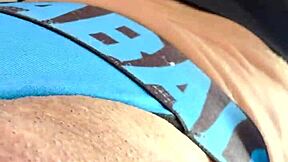 Muscular milf's huge clit drips pussy juice in close-up tease